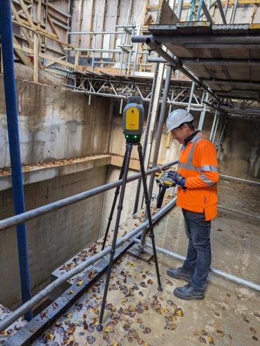 Car lift shaft. London